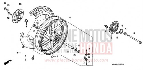 REAR WHEEL NSR125RY de 2000